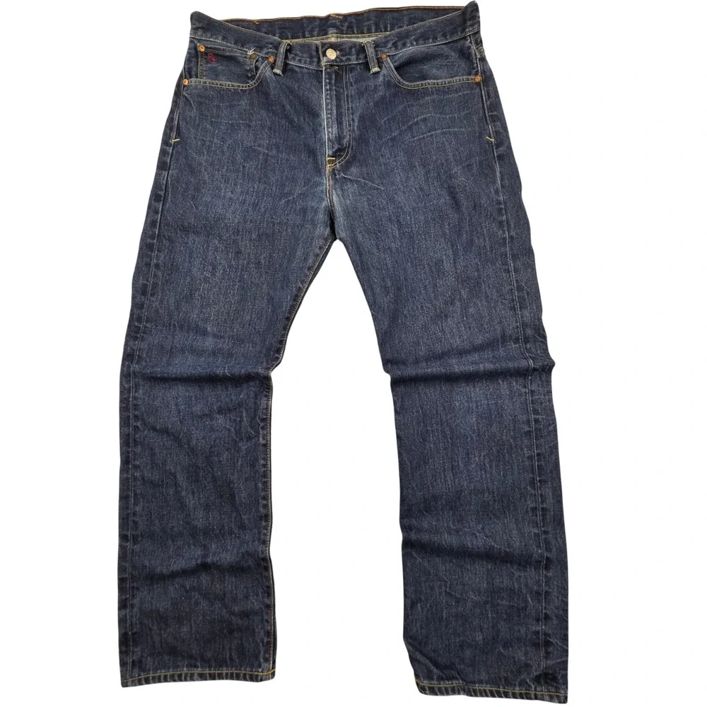 Polo Ralph Lauren Vintage 67 Slim Straight Jeans Blue Mens 35x30 (38x31)